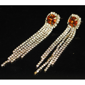 Fashion Hot Sale nuptiale longue pendaison strass boucles d&#39;oreille